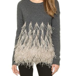 Elizabeth & James Ostrich Feather Sweater (L)